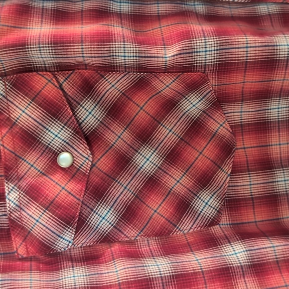 Vintage Men's XL Wrangler Pearl Snap Shirt - Short Sleeve - Picture 3 of 6